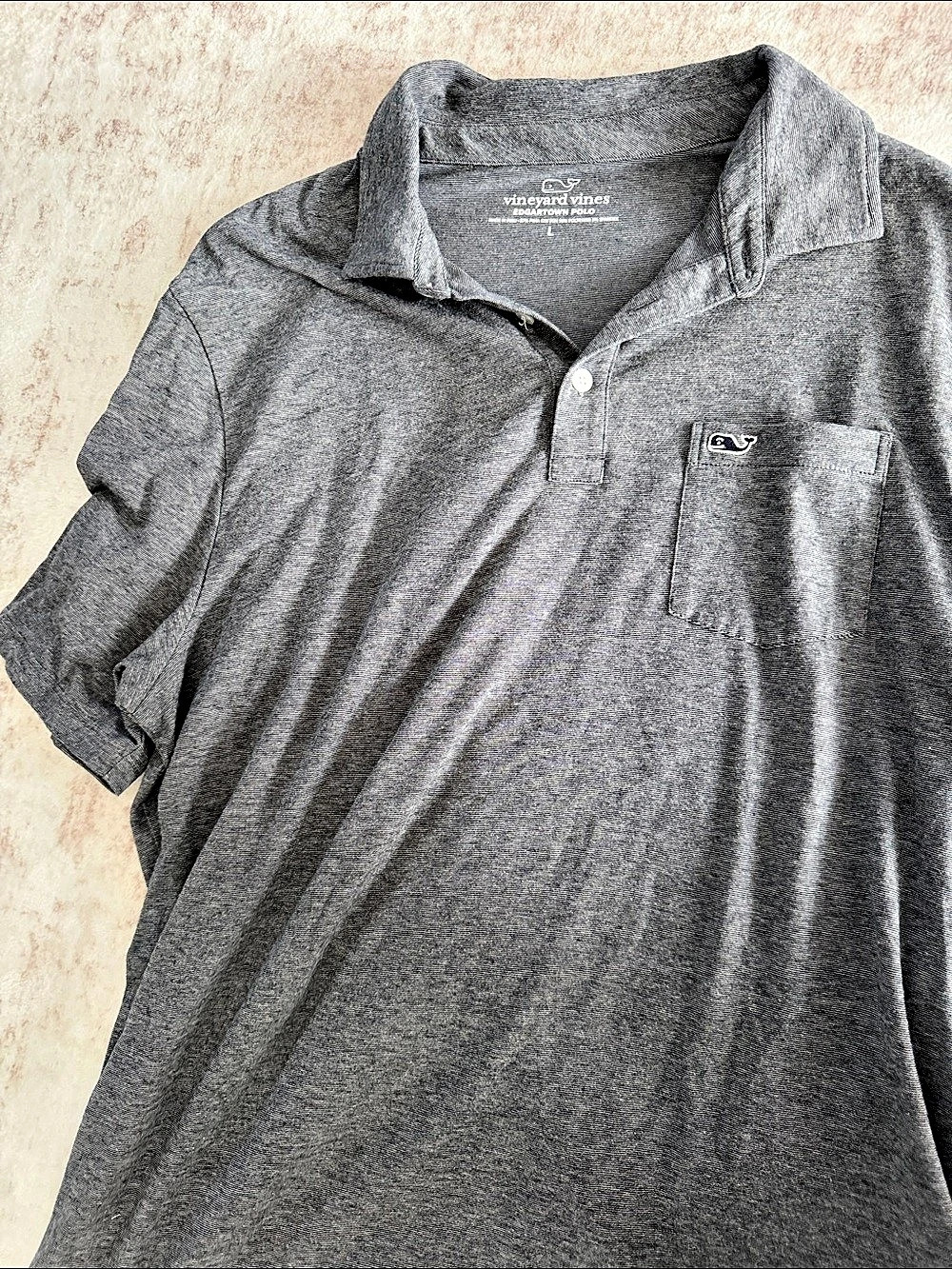 Vineyard Vines Edgartown Polo Men's Gray Size Large
